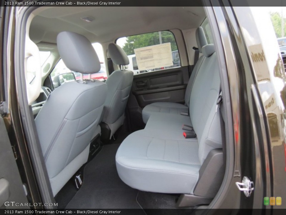 Black/Diesel Gray Interior Rear Seat for the 2013 Ram 1500 Tradesman Crew Cab #85393846
