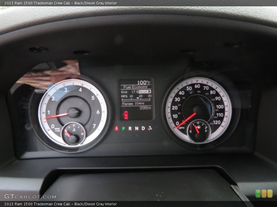 Black/Diesel Gray Interior Gauges for the 2013 Ram 1500 Tradesman Crew Cab #85393918