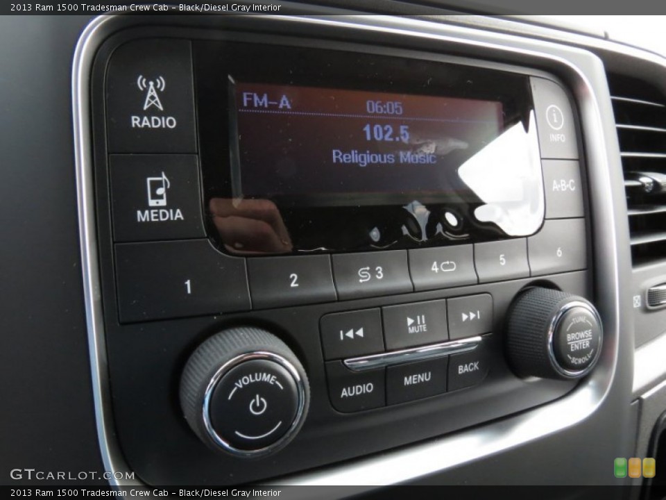 Black/Diesel Gray Interior Audio System for the 2013 Ram 1500 Tradesman Crew Cab #85393945