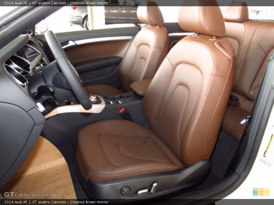 Chestnut Brown Interior Photo for the 2014 Audi A5 2.0T quattro Cabriolet #85394425