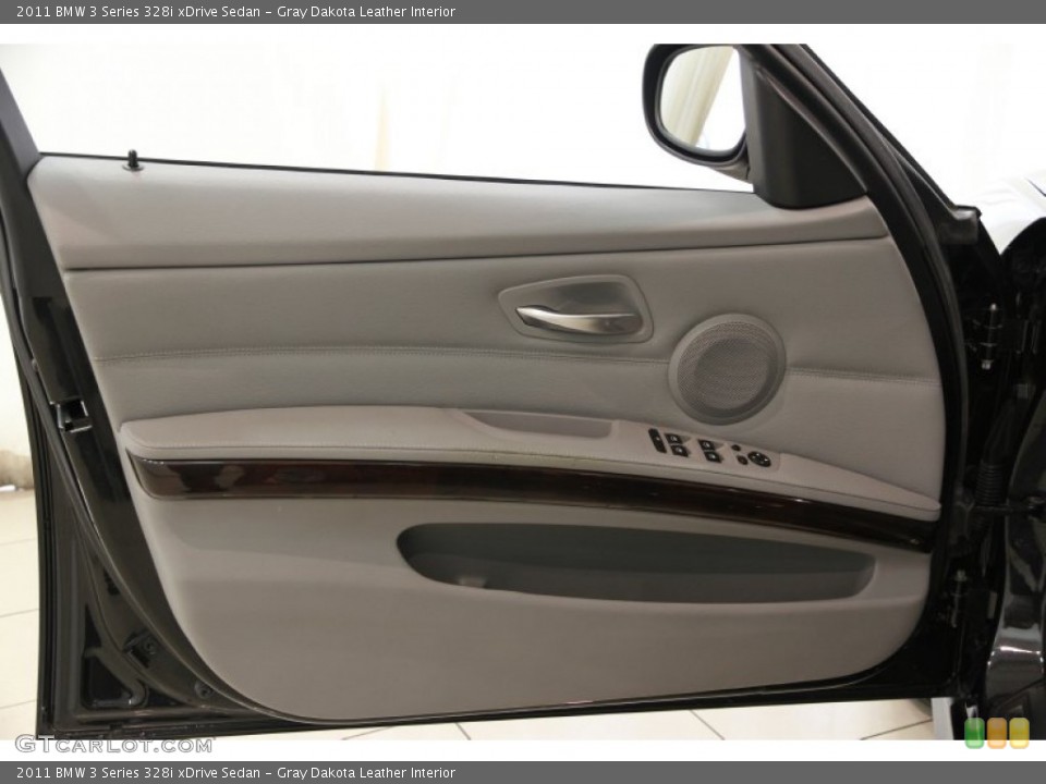 Gray Dakota Leather Interior Door Panel for the 2011 BMW 3 Series 328i xDrive Sedan #85398049