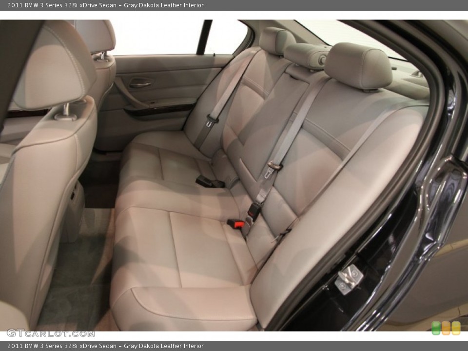 Gray Dakota Leather Interior Rear Seat for the 2011 BMW 3 Series 328i xDrive Sedan #85398256