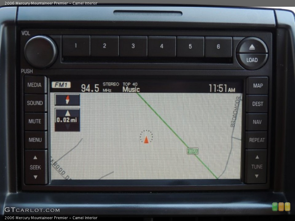 Camel Interior Navigation for the 2006 Mercury Mountaineer Premier #85398655