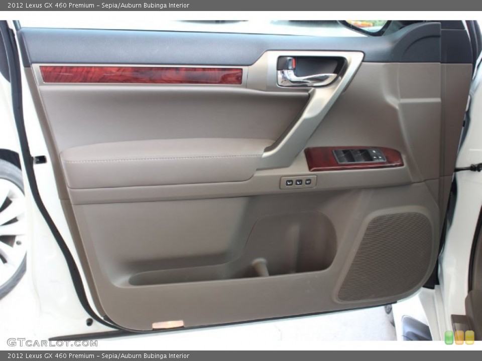 Sepia/Auburn Bubinga Interior Door Panel for the 2012 Lexus GX 460 Premium #85401196