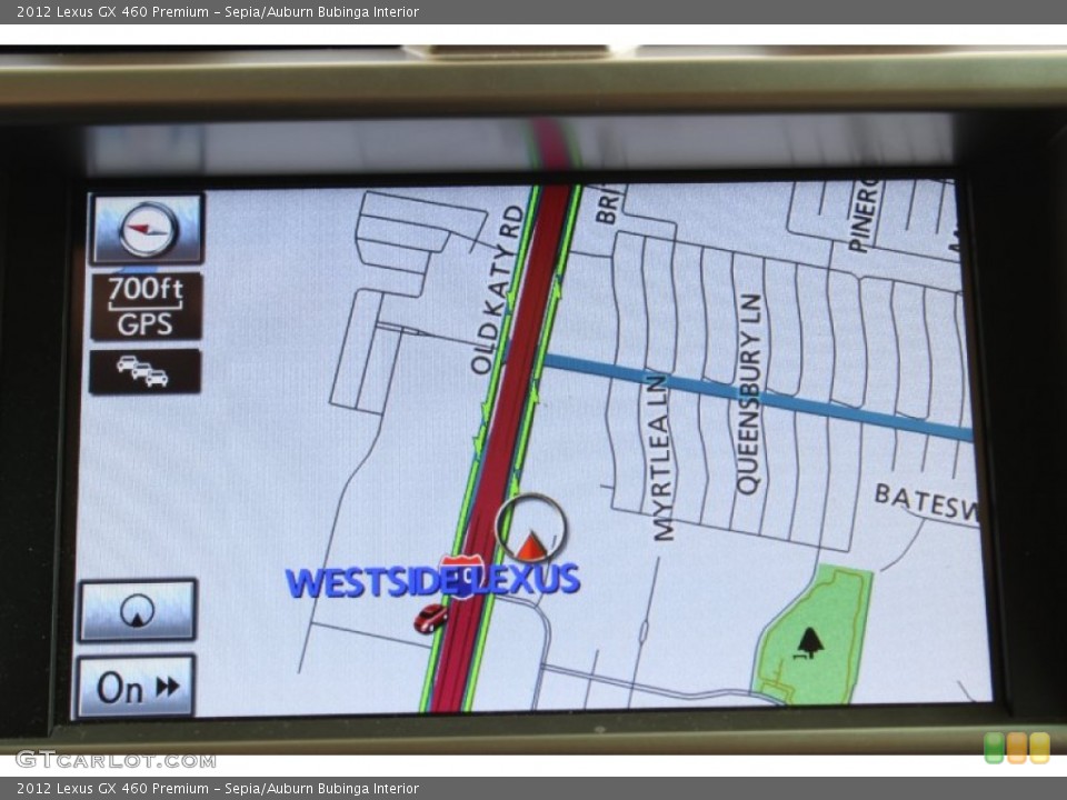 Sepia/Auburn Bubinga Interior Navigation for the 2012 Lexus GX 460 Premium #85401436