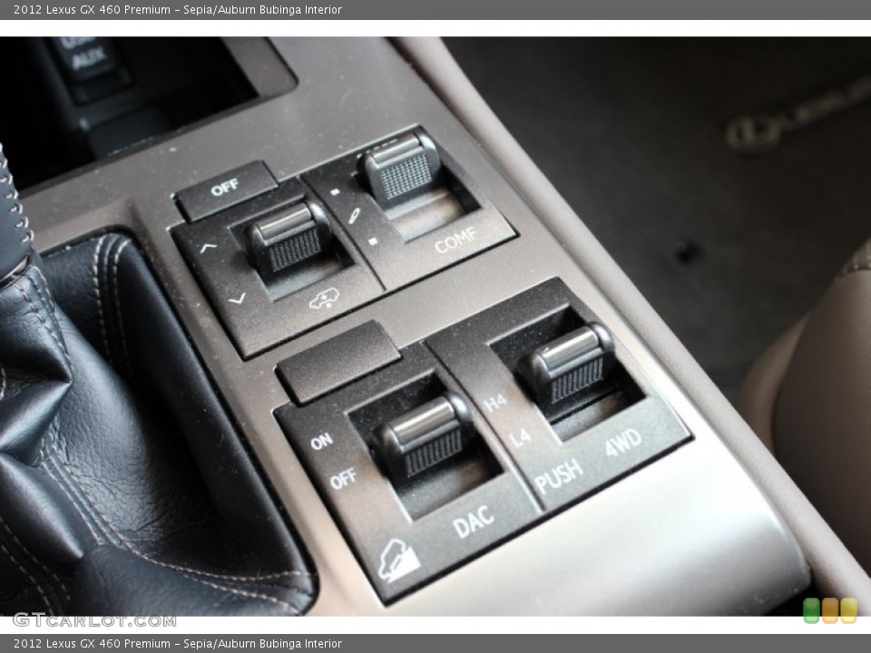 Sepia/Auburn Bubinga Interior Controls for the 2012 Lexus GX 460 Premium #85401502