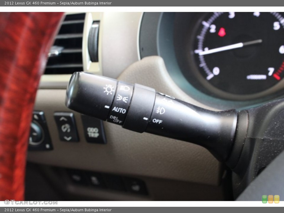 Sepia/Auburn Bubinga Interior Controls for the 2012 Lexus GX 460 Premium #85401592