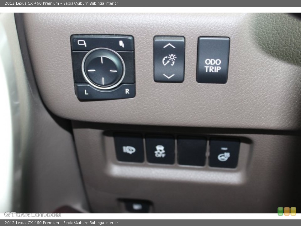 Sepia/Auburn Bubinga Interior Controls for the 2012 Lexus GX 460 Premium #85401610