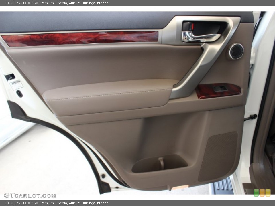 Sepia/Auburn Bubinga Interior Door Panel for the 2012 Lexus GX 460 Premium #85401645