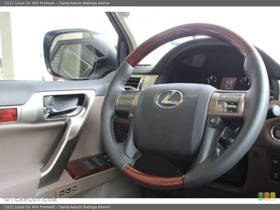 Sepia/Auburn Bubinga Interior Steering Wheel for the 2012 Lexus GX 460 Premium #85401754
