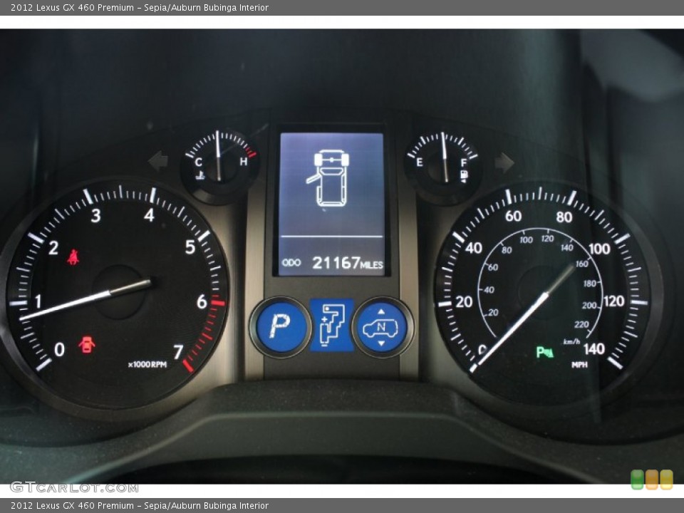 Sepia/Auburn Bubinga Interior Gauges for the 2012 Lexus GX 460 Premium #85401982