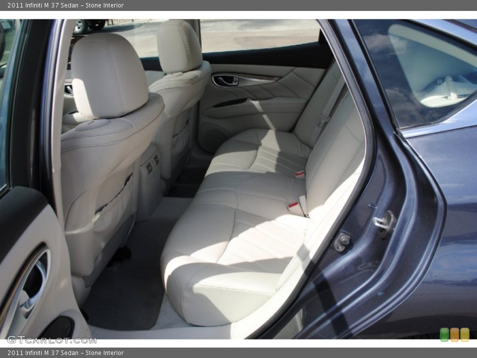 Stone Interior Rear Seat for the 2011 Infiniti M 37 Sedan #85412418