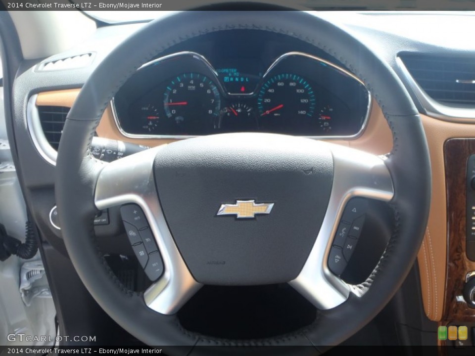 Ebony/Mojave Interior Steering Wheel for the 2014 Chevrolet Traverse LTZ #85412966