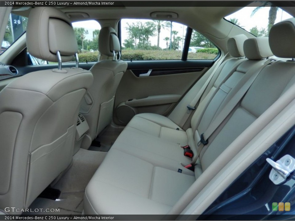 Almond/Mocha Interior Rear Seat for the 2014 Mercedes-Benz C 250 Luxury #85418763