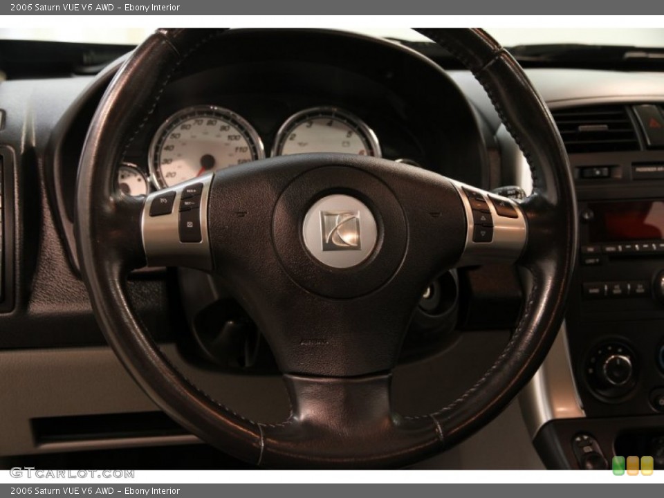 Ebony Interior Steering Wheel for the 2006 Saturn VUE V6 AWD #85423281