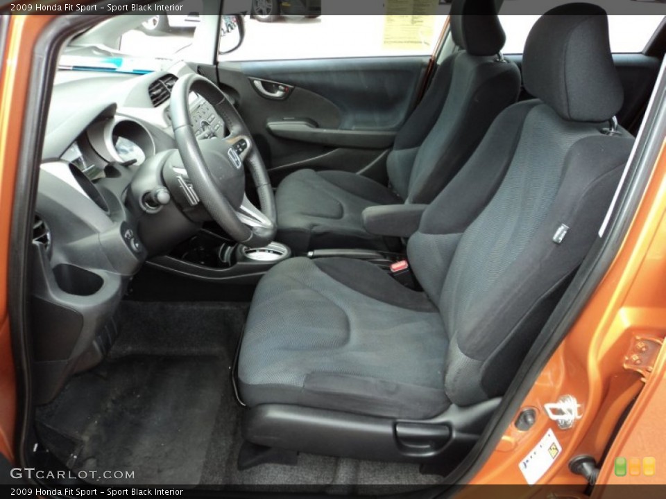 Sport Black Interior Front Seat for the 2009 Honda Fit Sport #85423914