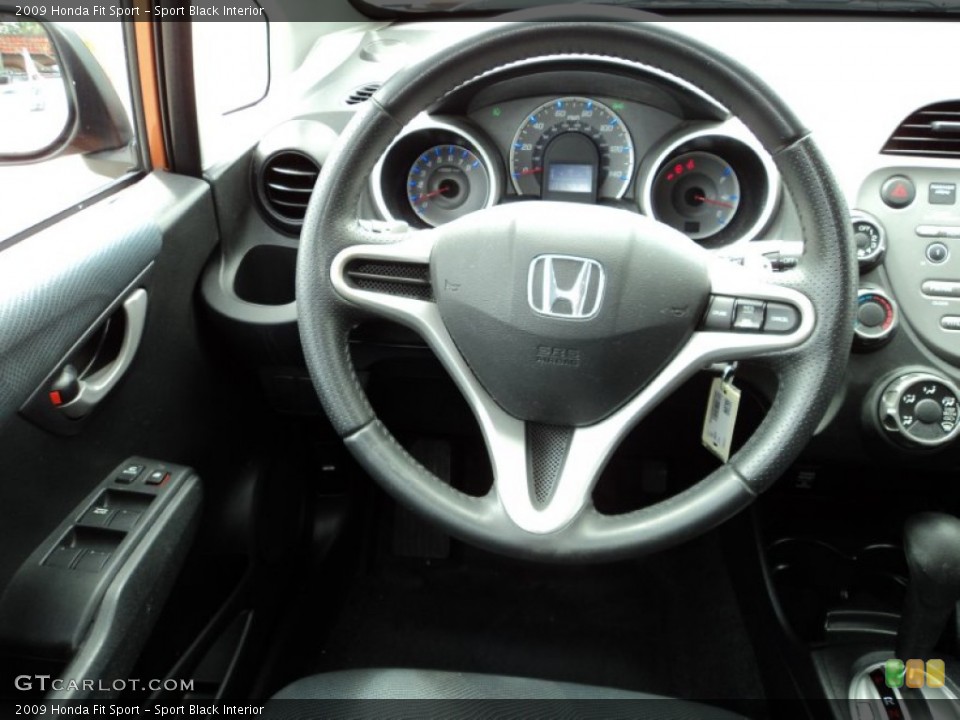 Sport Black Interior Steering Wheel for the 2009 Honda Fit Sport #85424081