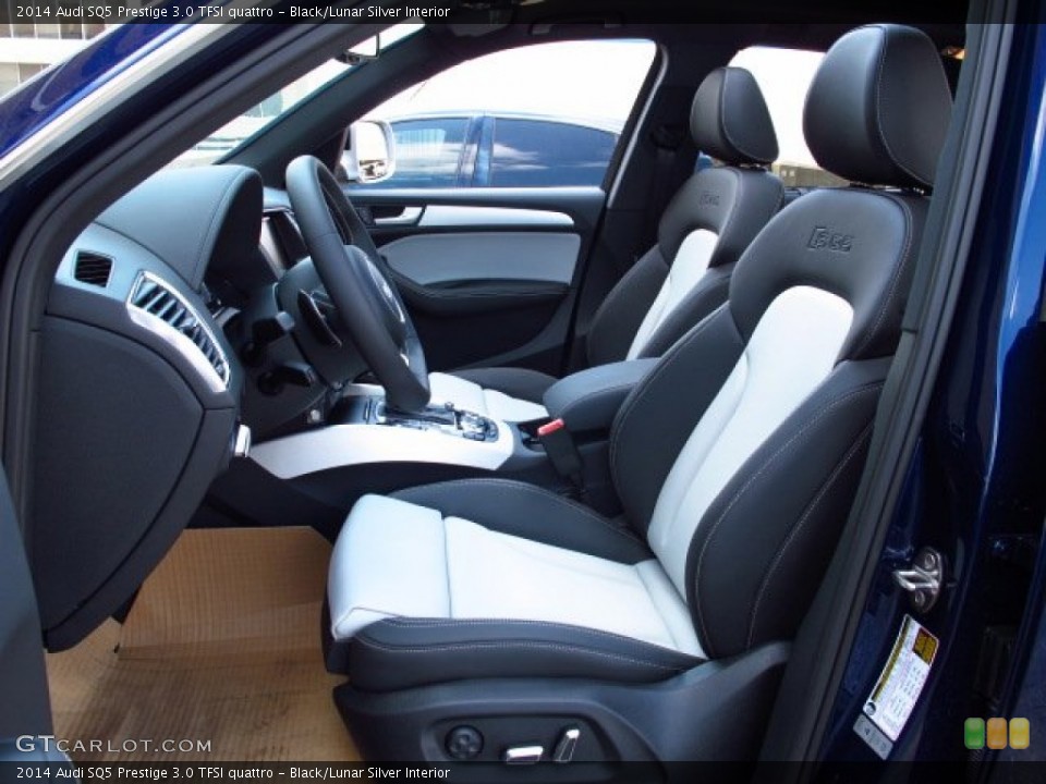 Black/Lunar Silver Interior Front Seat for the 2014 Audi SQ5 Prestige 3.0 TFSI quattro #85424679