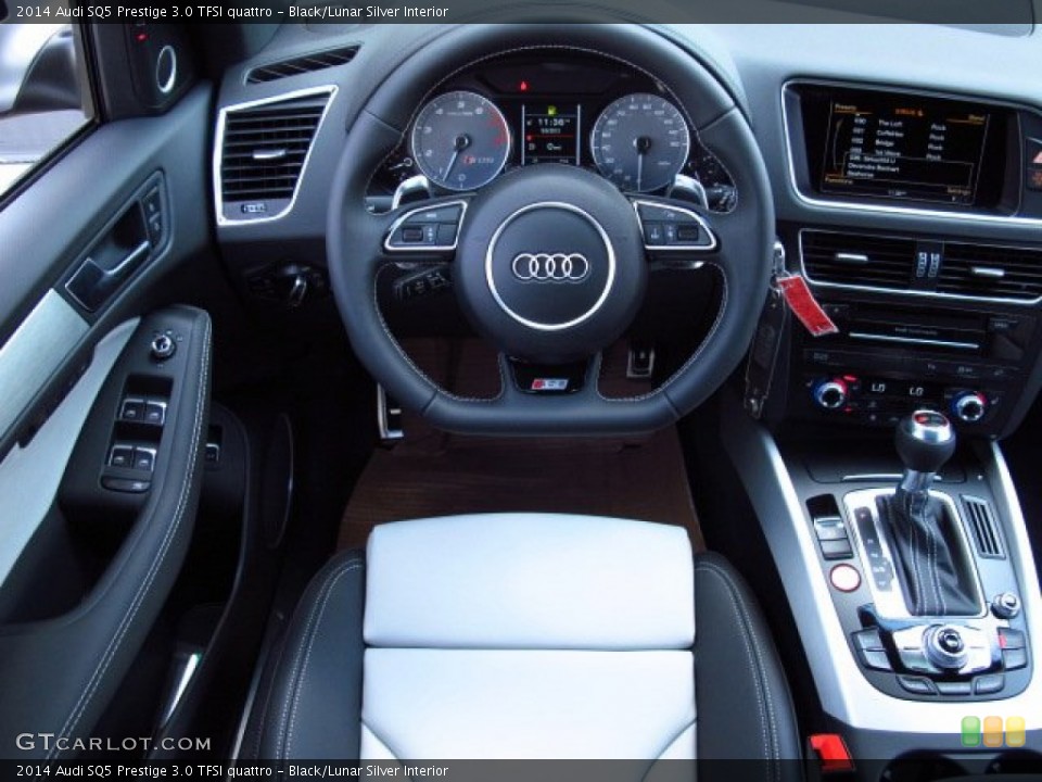Black/Lunar Silver Interior Steering Wheel for the 2014 Audi SQ5 Prestige 3.0 TFSI quattro #85424719
