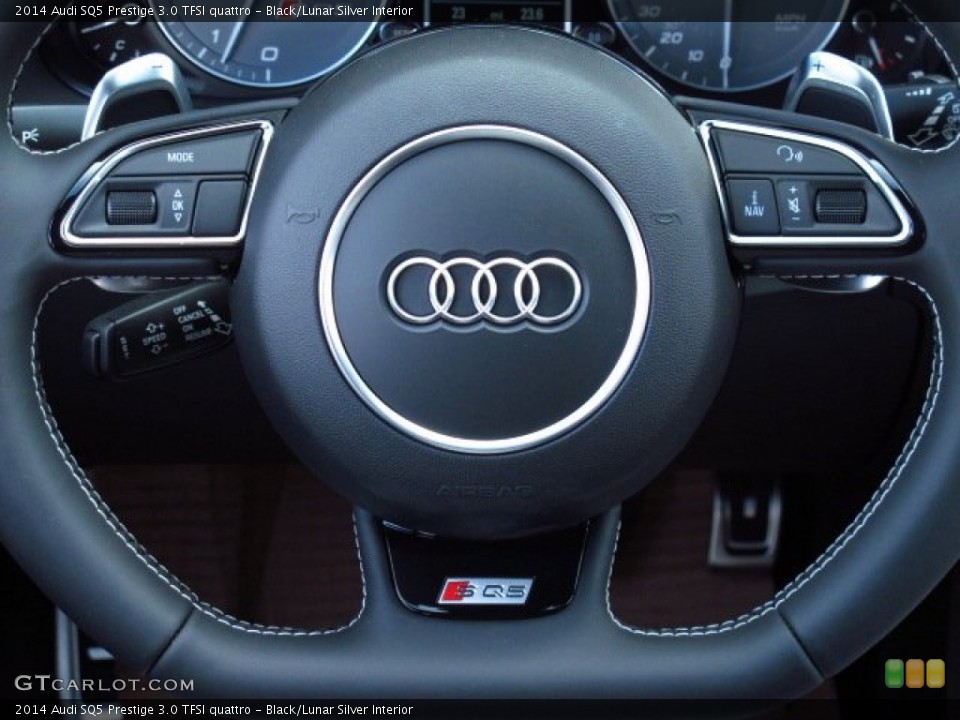 Black/Lunar Silver Interior Controls for the 2014 Audi SQ5 Prestige 3.0 TFSI quattro #85424805