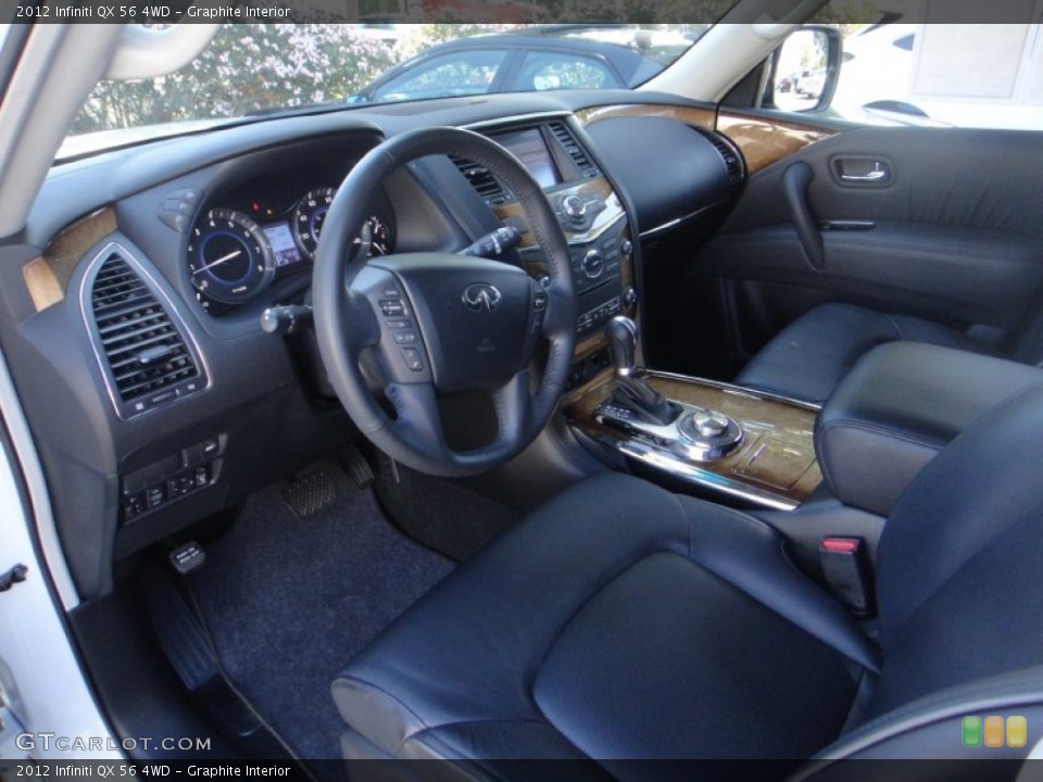 Graphite Interior Prime Interior for the 2012 Infiniti QX 56 4WD #85427076