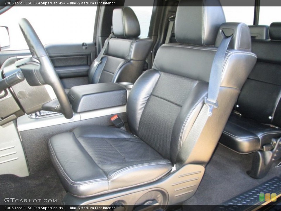 Black/Medium Flint Interior Front Seat for the 2006 Ford F150 FX4 SuperCab 4x4 #85429374