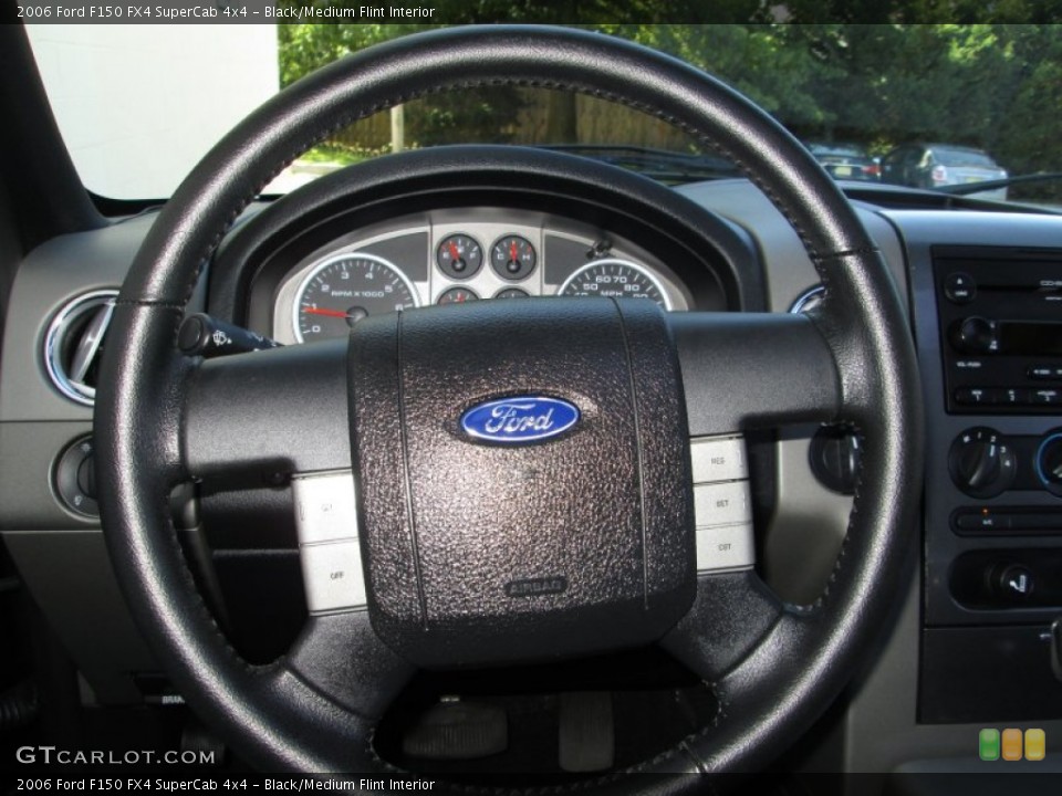 Black/Medium Flint Interior Steering Wheel for the 2006 Ford F150 FX4 SuperCab 4x4 #85429486