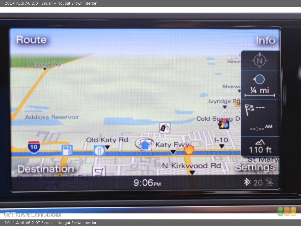 Nougat Brown Interior Navigation for the 2014 Audi A6 2.0T Sedan #85432338