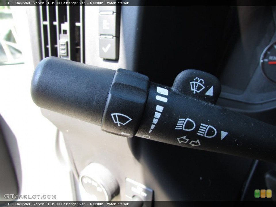 Medium Pewter Interior Controls for the 2012 Chevrolet Express LT 3500 Passenger Van #85432512