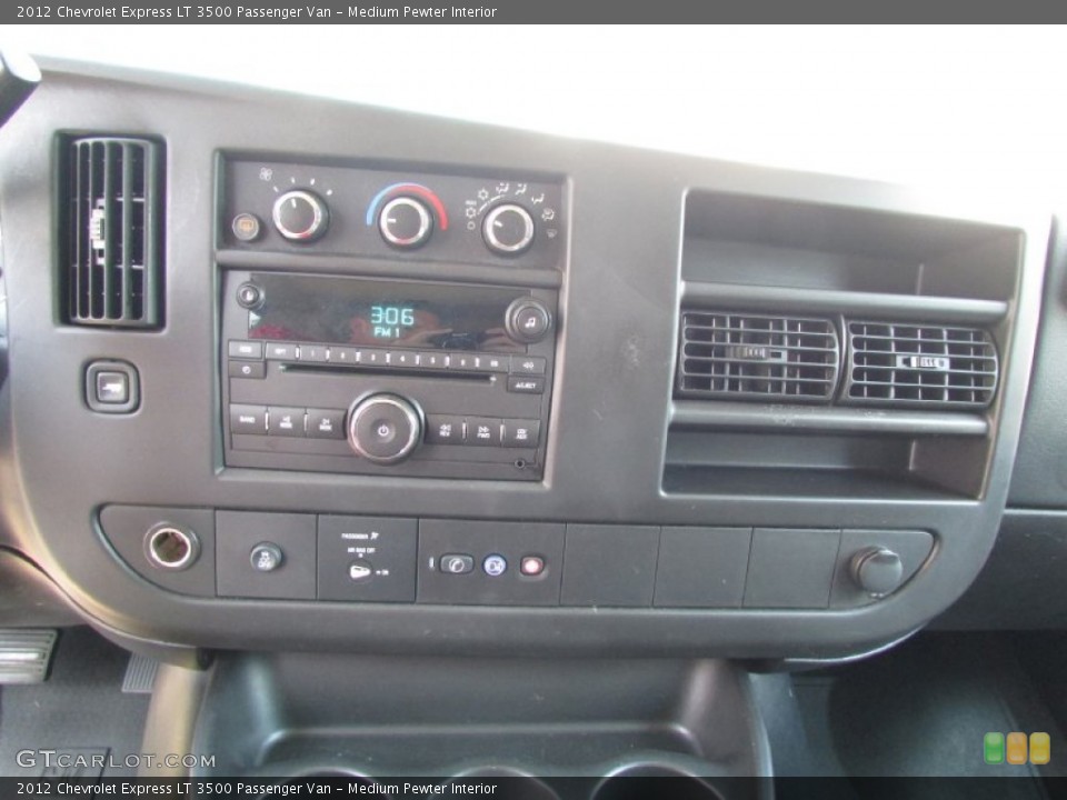 Medium Pewter Interior Controls for the 2012 Chevrolet Express LT 3500 Passenger Van #85432602