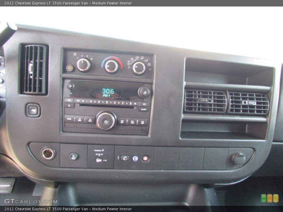Medium Pewter Interior Controls for the 2012 Chevrolet Express LT 3500 Passenger Van #85432617