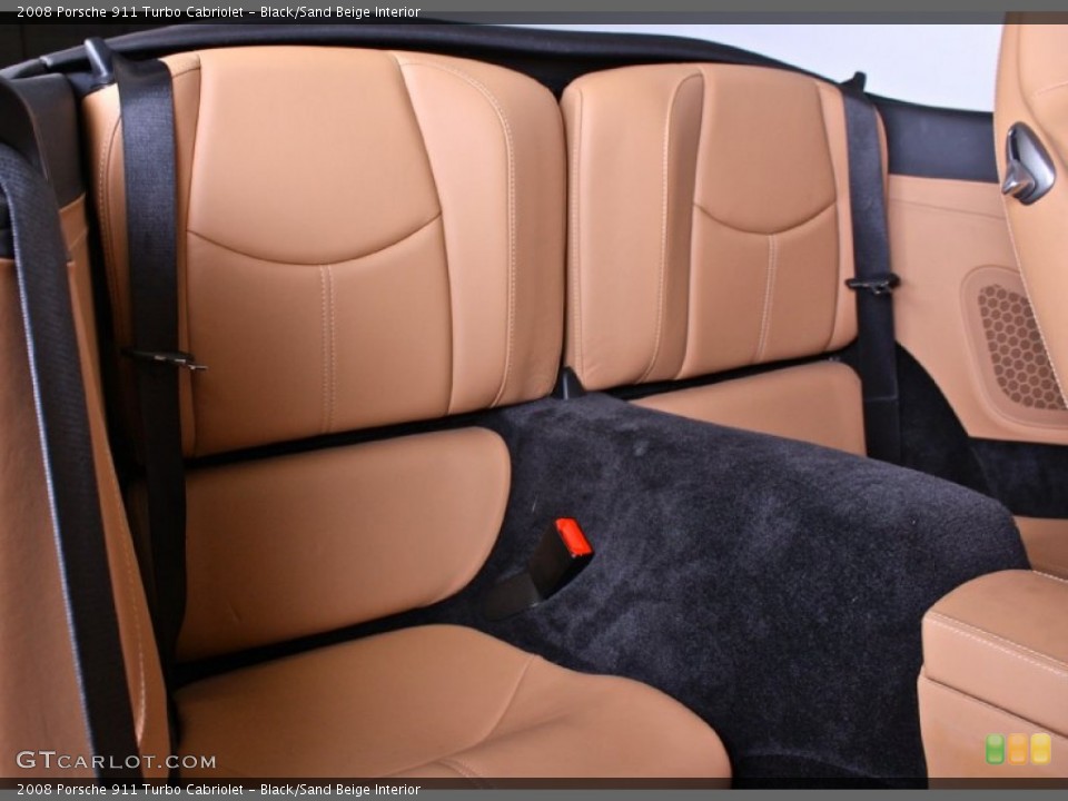 Black/Sand Beige Interior Rear Seat for the 2008 Porsche 911 Turbo Cabriolet #85433661