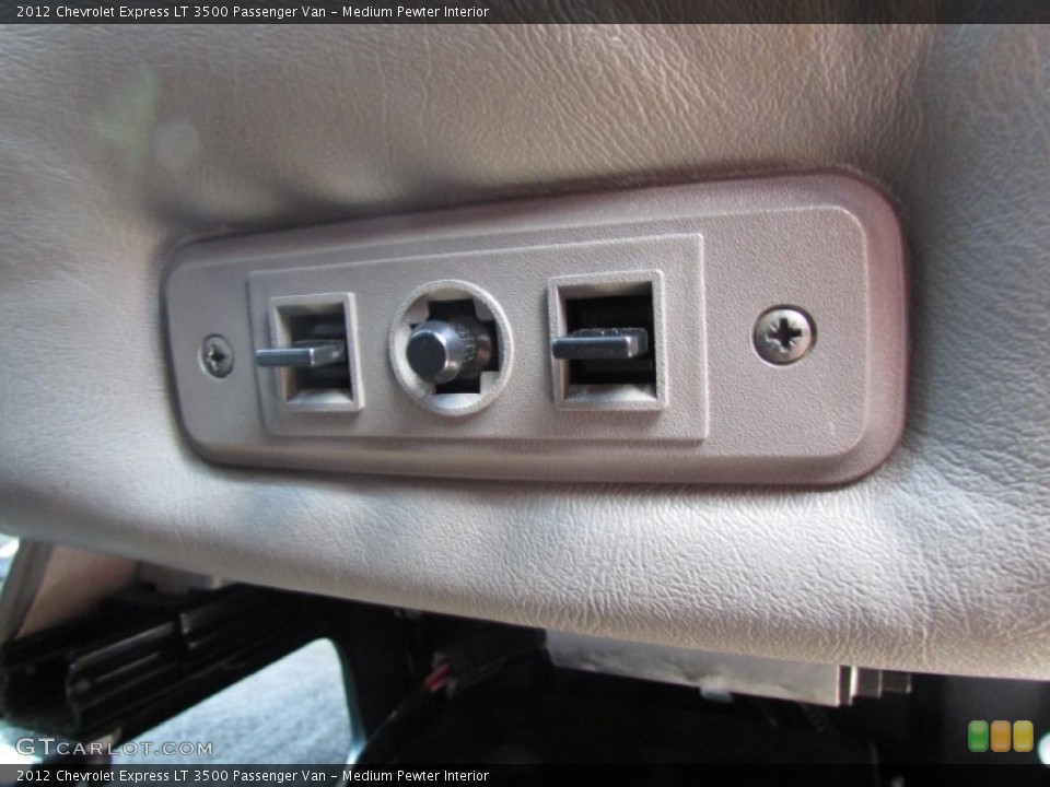 Medium Pewter Interior Controls for the 2012 Chevrolet Express LT 3500 Passenger Van #85433778