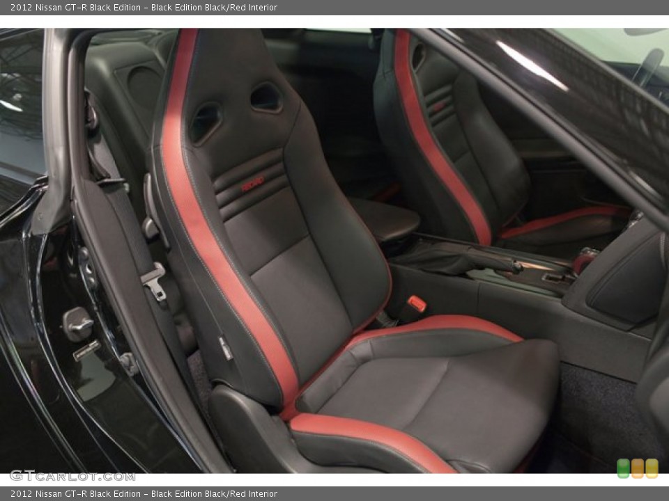 Black Edition Black/Red Interior Front Seat for the 2012 Nissan GT-R Black Edition #85434657