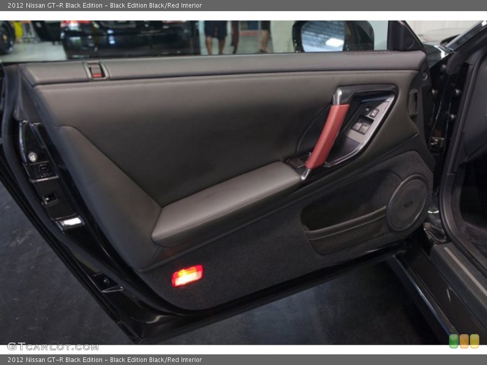 Black Edition Black/Red Interior Door Panel for the 2012 Nissan GT-R Black Edition #85434729