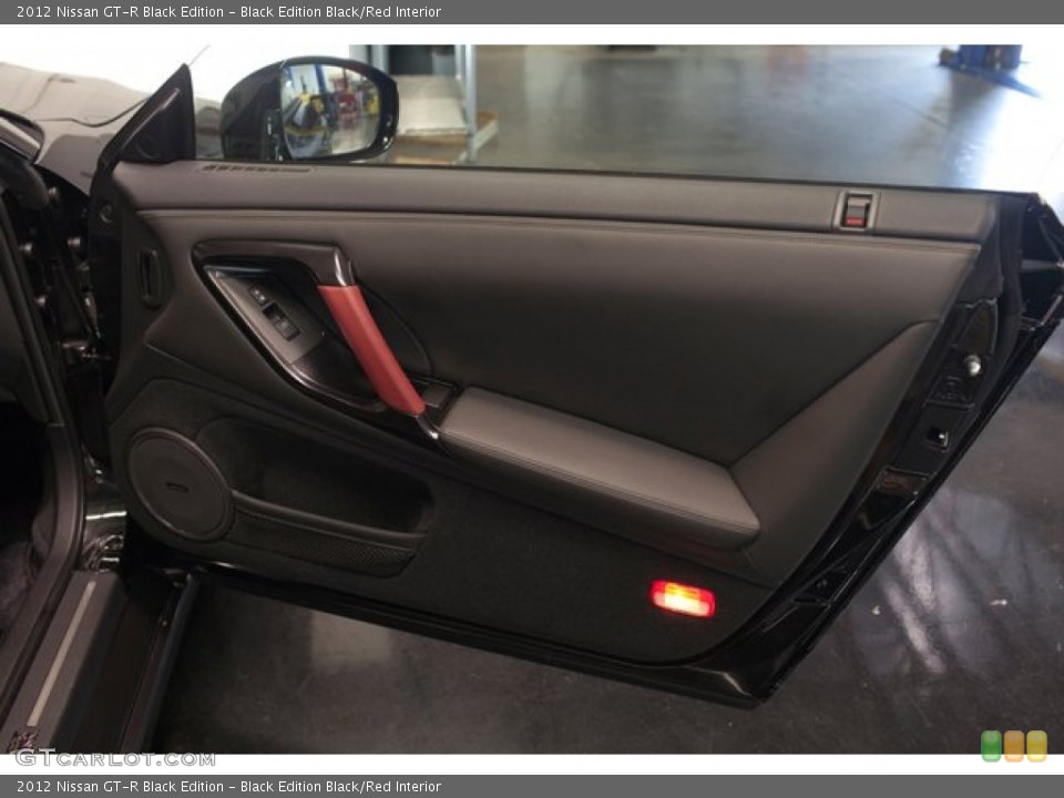 Black Edition Black/Red Interior Door Panel for the 2012 Nissan GT-R Black Edition #85434753