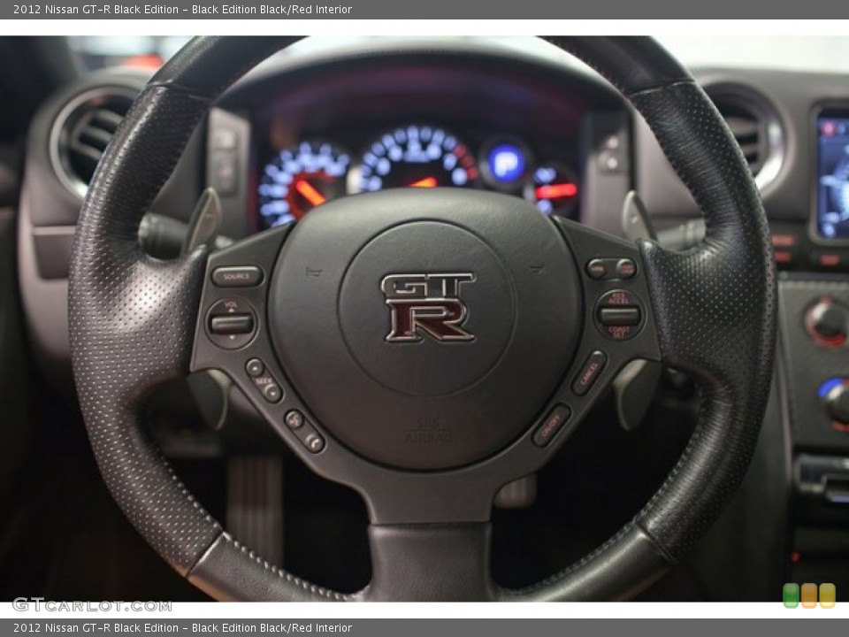 Black Edition Black/Red Interior Steering Wheel for the 2012 Nissan GT-R Black Edition #85434822
