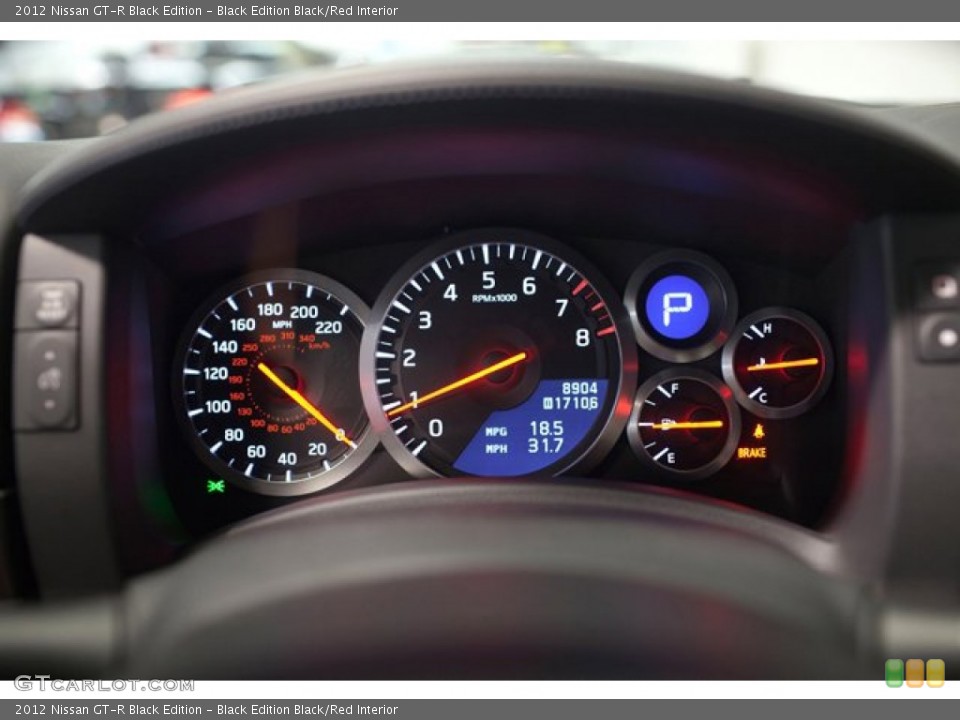 Black Edition Black/Red Interior Gauges for the 2012 Nissan GT-R Black Edition #85434843