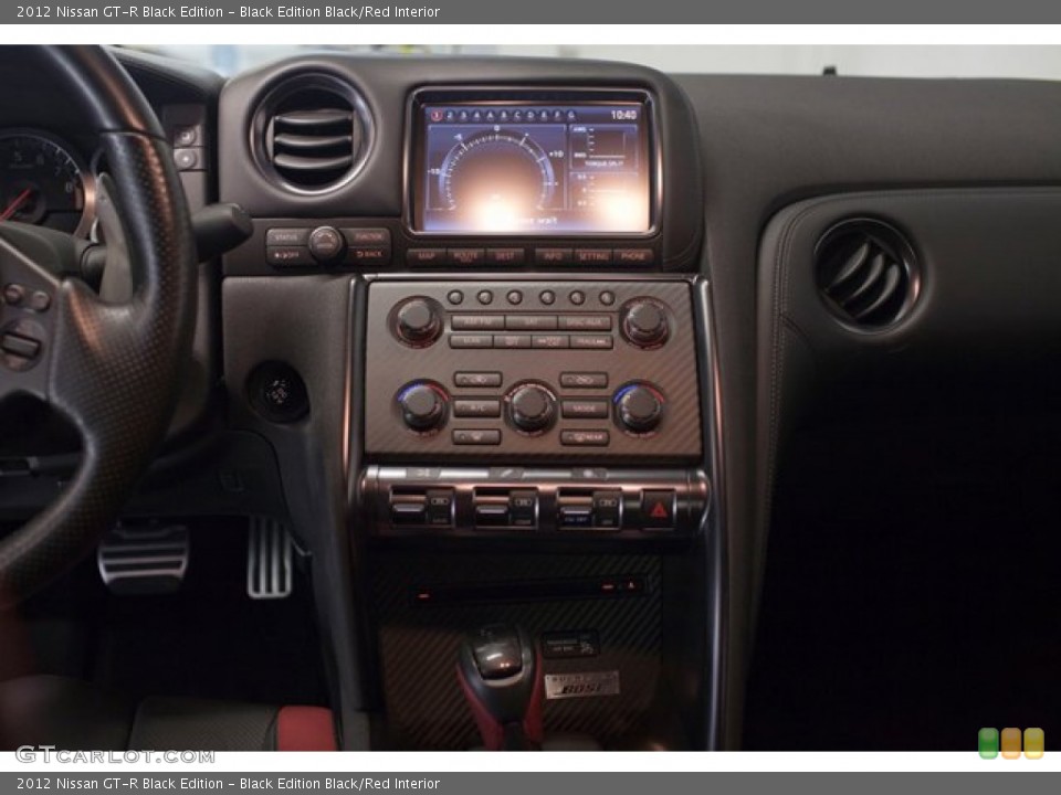 Black Edition Black/Red Interior Controls for the 2012 Nissan GT-R Black Edition #85434861