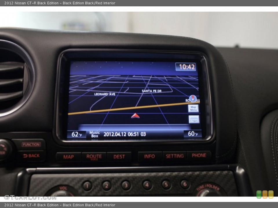 Black Edition Black/Red Interior Navigation for the 2012 Nissan GT-R Black Edition #85434897