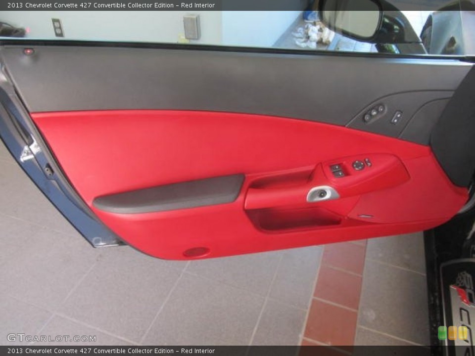 Red Interior Door Panel for the 2013 Chevrolet Corvette 427 Convertible Collector Edition #85437696