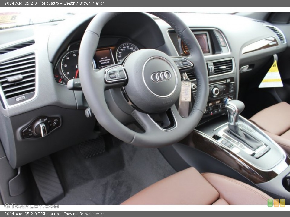 Chestnut Brown Interior Dashboard for the 2014 Audi Q5 2.0 TFSI quattro #85442079