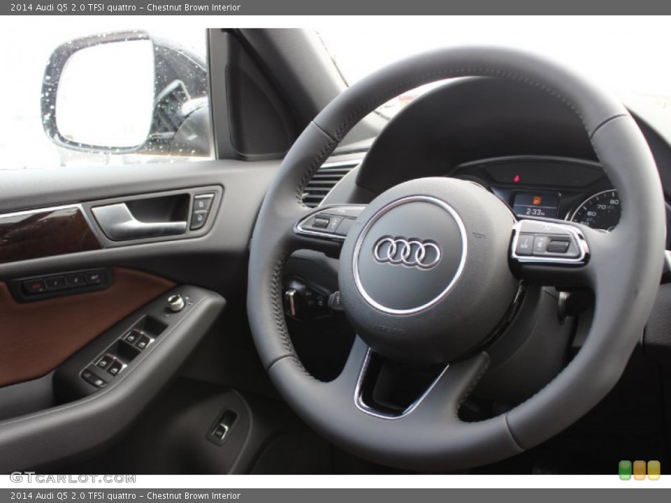 Chestnut Brown Interior Steering Wheel for the 2014 Audi Q5 2.0 TFSI quattro #85442481