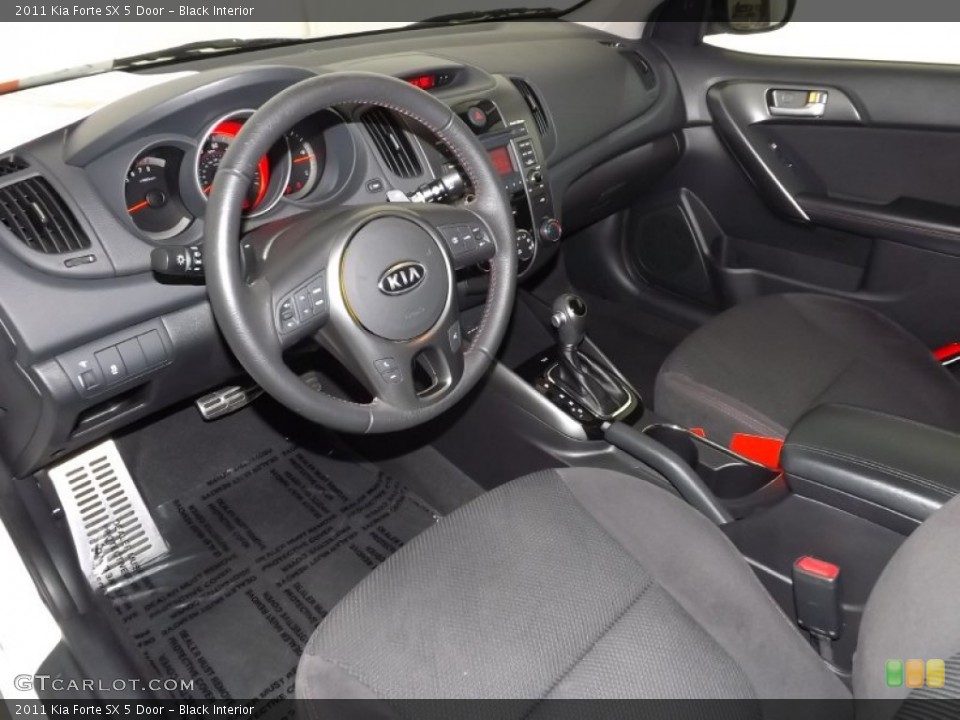 Black Interior Prime Interior for the 2011 Kia Forte SX 5 Door #85444500