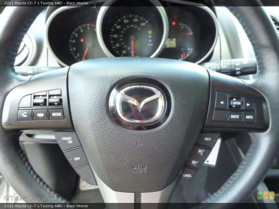 Black Interior Steering Wheel for the 2011 Mazda CX-7 s Touring AWD #85444683