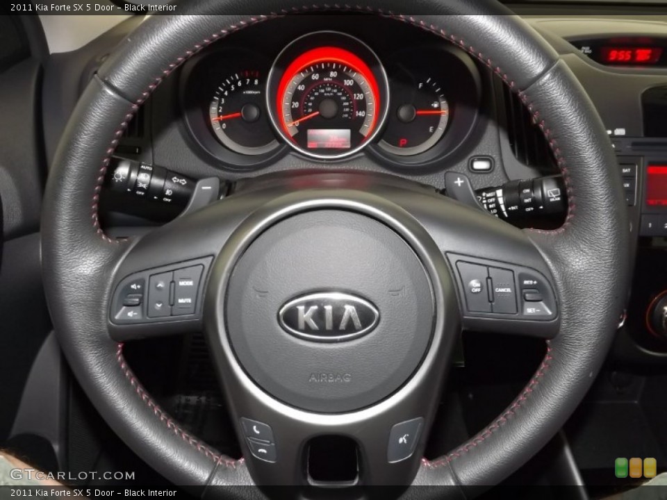 Black Interior Steering Wheel for the 2011 Kia Forte SX 5 Door #85444686