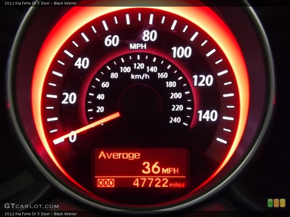 Black Interior Gauges for the 2011 Kia Forte SX 5 Door #85444707
