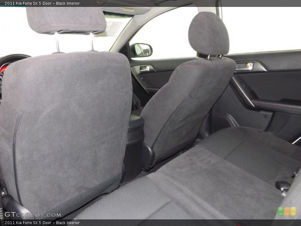 Black Interior Rear Seat for the 2011 Kia Forte SX 5 Door #85444800