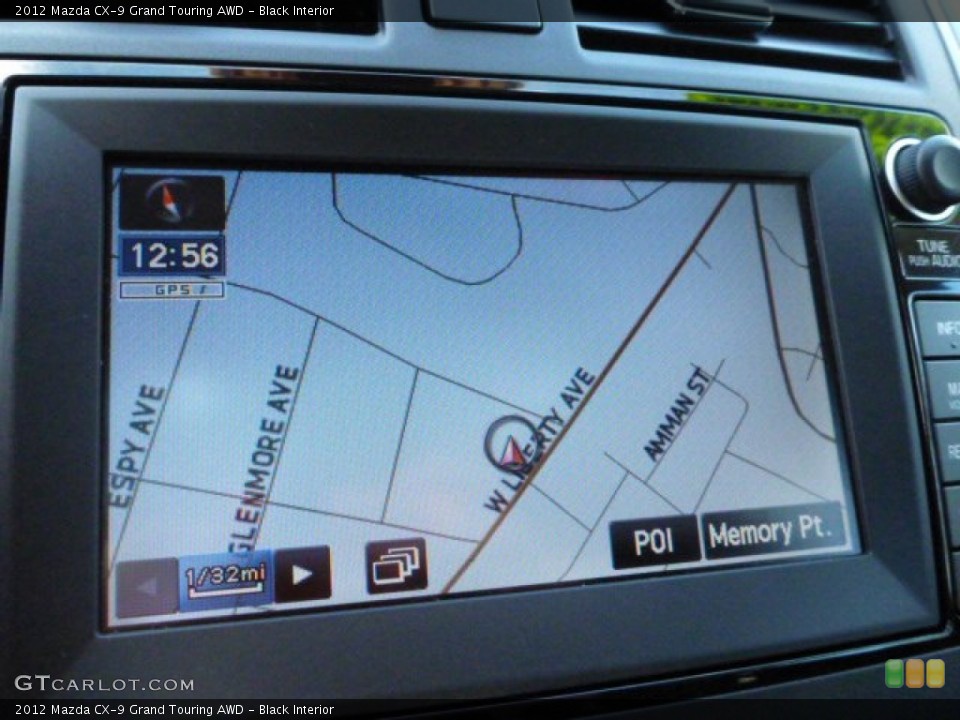 Black Interior Navigation for the 2012 Mazda CX-9 Grand Touring AWD #85445991