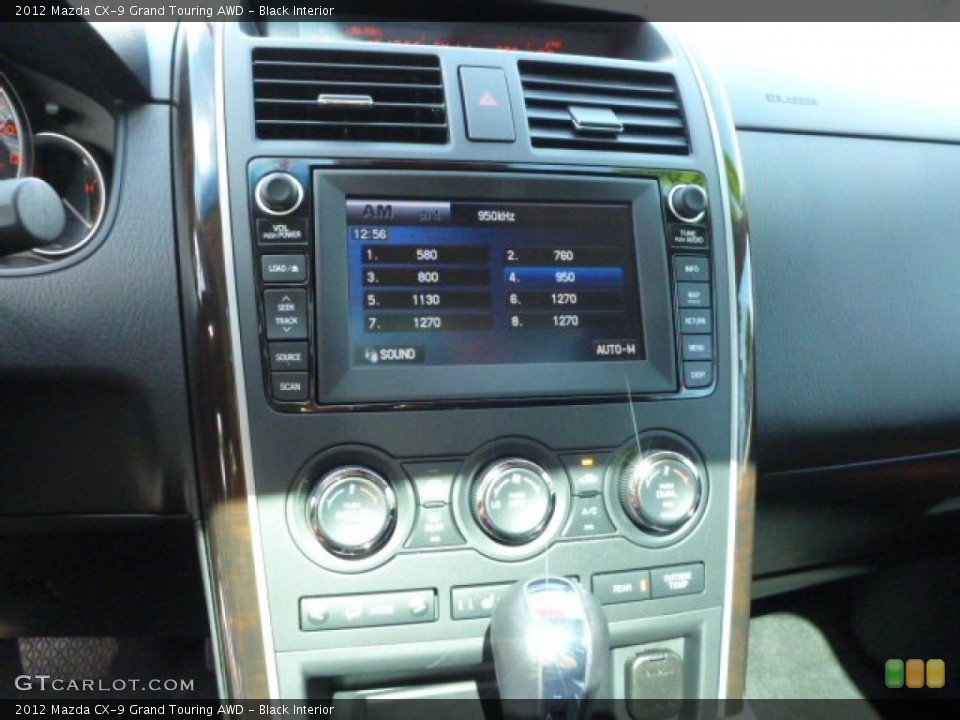 Black Interior Controls for the 2012 Mazda CX-9 Grand Touring AWD #85446222